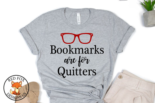 Bookmarks Are For Quitters, Book Worm SVG, Reading Glasses SVG RedFoxDesignsUS 
