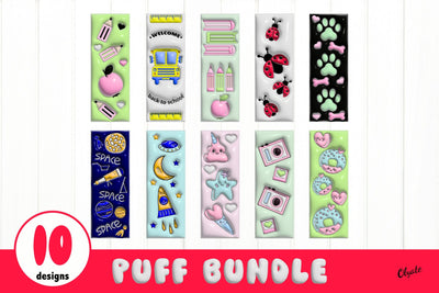 Bookmarks For Sublimation. 3D Inflated Design Bundle Sublimation Olga Terlyanskaya 