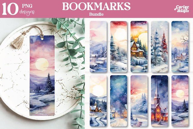 Bookmarks Sublimation Bundle | Christmas Bookmarks Sublimation Carla C Designs 