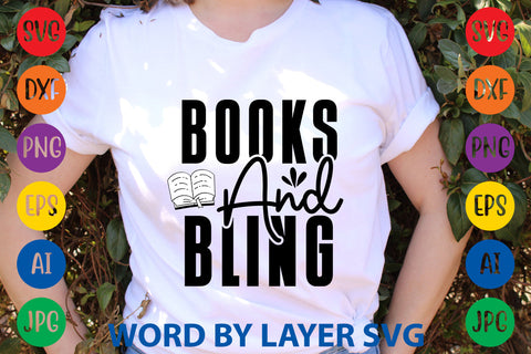 Books And Bling, Back To School SVG Design SVG Rafiqul20606 