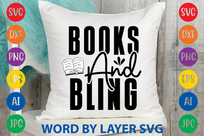Books And Bling, Back To School SVG Design SVG Rafiqul20606 