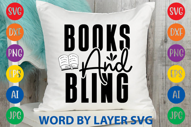 Books And Bling, Back To School SVG Design SVG Rafiqul20606 