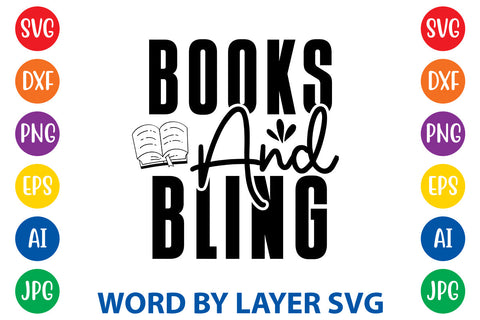 Books And Bling, Back To School SVG Design SVG Rafiqul20606 