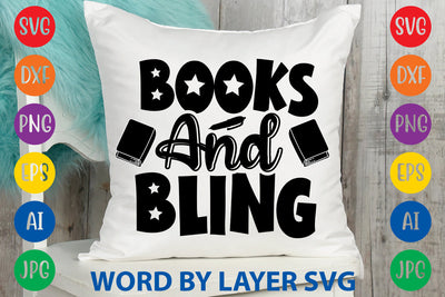 Books And Bling, Back To School SVG SVG Rafiqul20606 