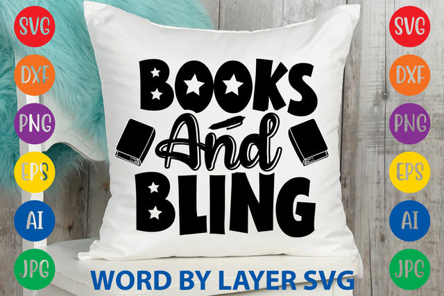 Books And Bling, Back To School SVG SVG Rafiqul20606 