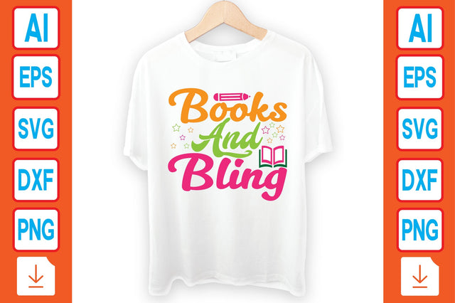 Books and Bling SVG Craftlabsvg24 