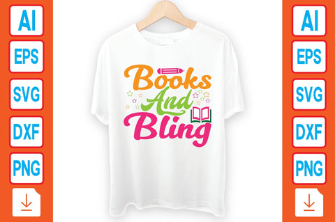 Books and Bling SVG Craftlabsvg24 