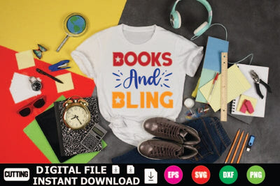 Books and Bling SVG Shahin alam 