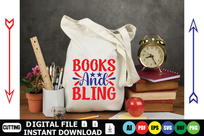 Books And Bling SVG Shahin alam 
