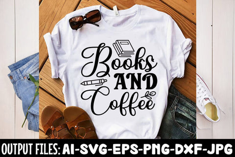Books And Coffee SVG Design SVG Rafiqul20606 
