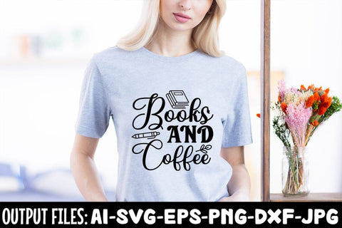 Books And Coffee SVG Design SVG Rafiqul20606 
