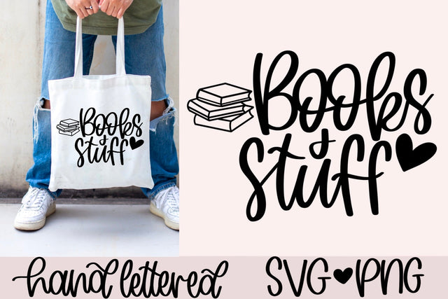 Books and stuff svg, book bag svg SVG AnitaAlyiaLettering 