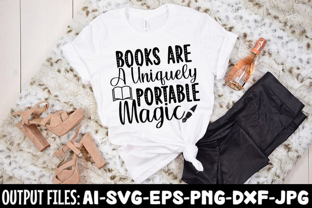 Books Are A Uniquely Portable Magic SVG Design SVG Rafiqul20606 