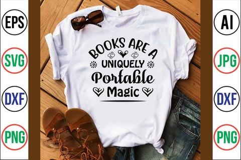 Books Are A Uniquely Portable Magic svg SVG orpitasn 