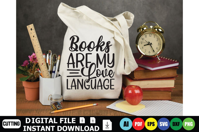 Books Are My Love Language SVG Shahin alam 