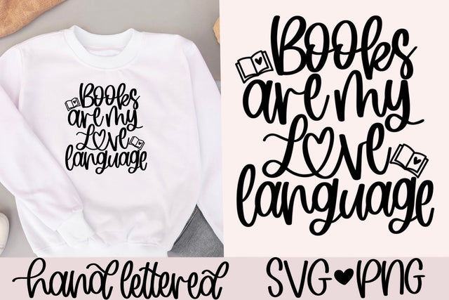 Books are my love language SVG SVG AnitaAlyiaLettering 