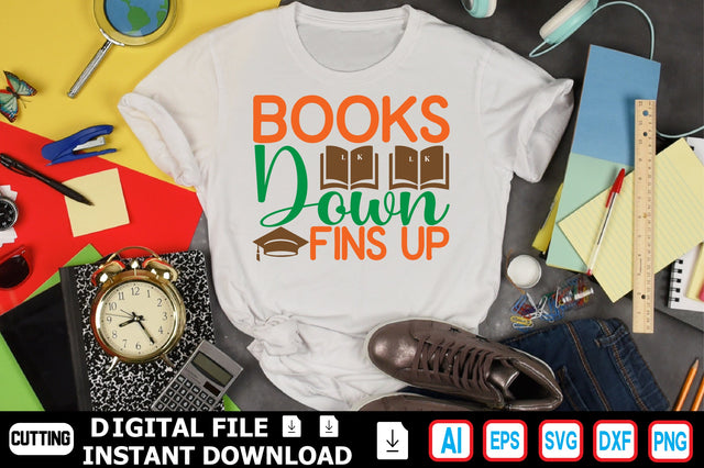 Books Down Fins Up SVG Craftlabsvg24 