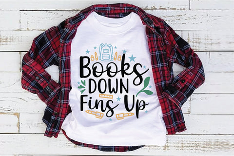 Books Down Fins Up SVG Creativeart88 