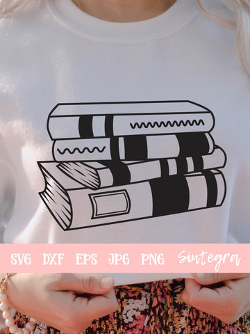 Books Stacked SVG Cut File Free For Commercial Use SVG Sintegra 