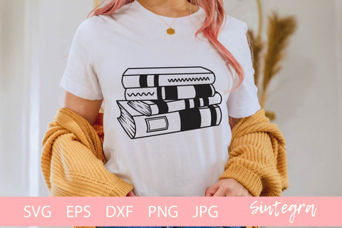 Books Stacked SVG Cut File Free For Commercial Use SVG Sintegra 