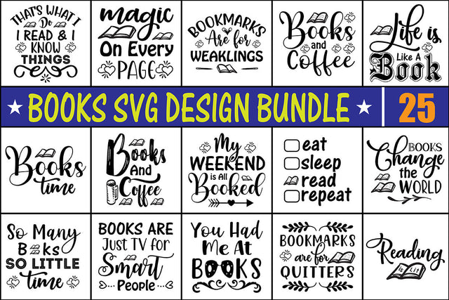 Books SVG Design Bundle SVG nirmal108roy 