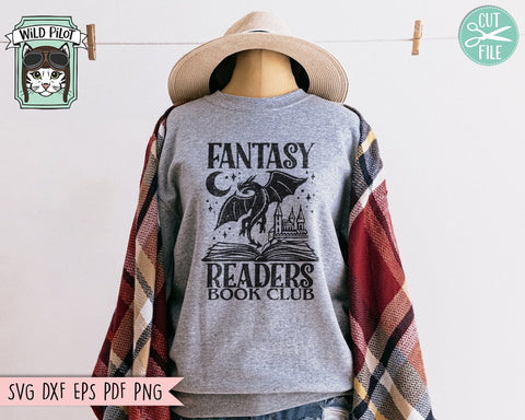 Books SVG, Dragon SVG, Fantasy SVG, Reading svg, Halloween svg, Mystical svg, Book Lover svg, Librarian svg, Library svg, Bookish svg SVG Wild Pilot 