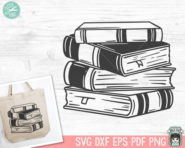 Books SVG, Reading SVG, Book Lover SVG, Librarian svg, Stack of books svg, Reading png, Teacher Shirt svg, Read svg, Bookish svg, School svg SVG Wild Pilot 