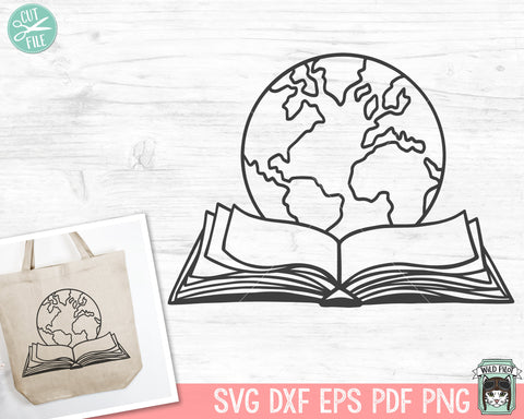 Books SVG, Reading SVG, Earth Day Shirt svg, Planet Earth svg, Earth svg, Book Lover SVG, Librarian svg, Reading png, Teacher Shirt svg SVG Wild Pilot 