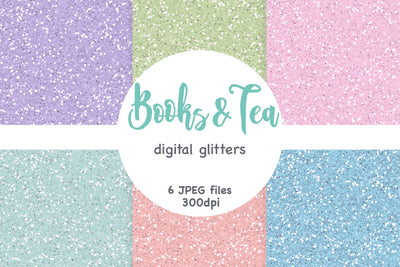 Books Tea Digital Pattern | Glitter Paper Set Digital Pattern GlamArtZhanna 