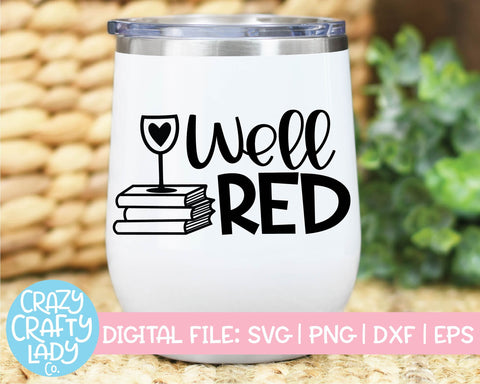 Books & Wine | Funny Quote SVG Cut File Bundle SVG Crazy Crafty Lady Co. 