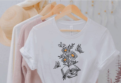 Books with daisy flowers Machine embroidery Embroidery/Applique DESIGNS Canada Embroidery 