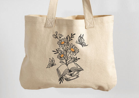 Books with daisy flowers Machine embroidery Embroidery/Applique DESIGNS Canada Embroidery 
