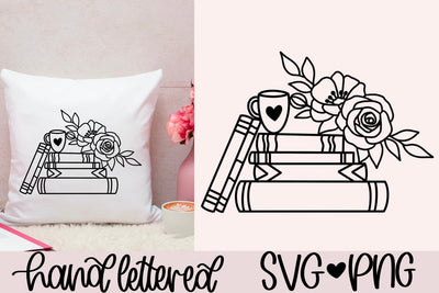 Books with flowers SVG SVG AnitaAlyiaLettering 