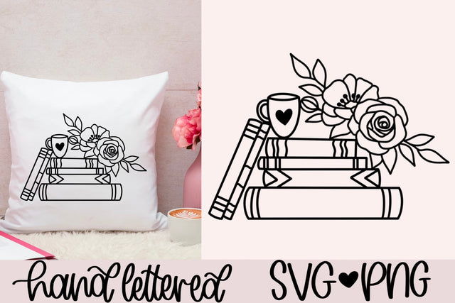 Books with flowers SVG SVG AnitaAlyiaLettering 