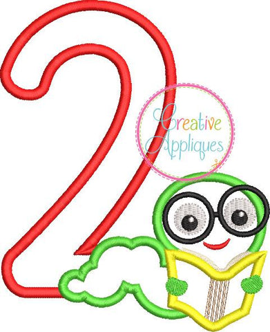 Bookworm 2 Applique Design Embroidery/Applique DESIGNS Creative Appliques 