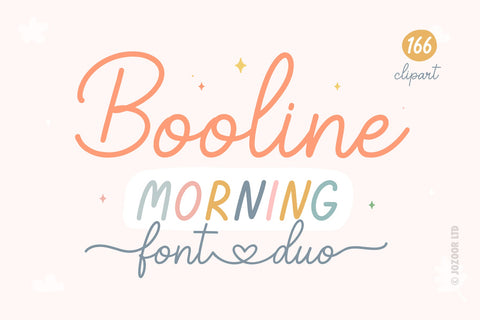 Booline Morning - Monoline Font Duo Font Jozoor 
