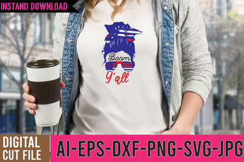 Boom Y'all SVG Cut File SVG BlackCatsMedia 
