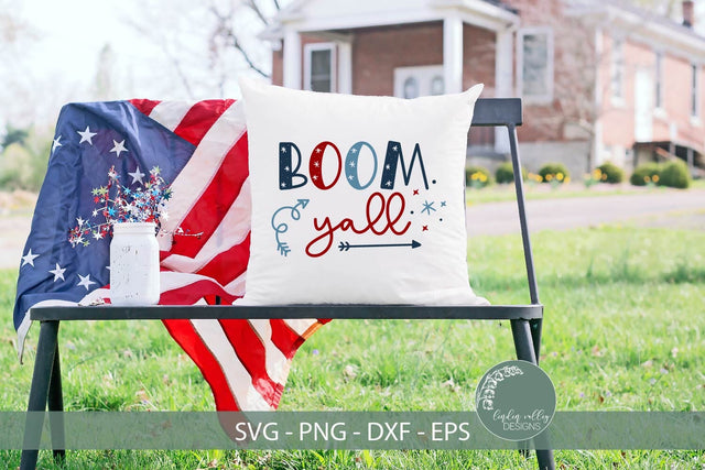 Boom Y'all SVG-Fourth Of July SVG-Patriotic SVG SVG Linden Valley Designs 