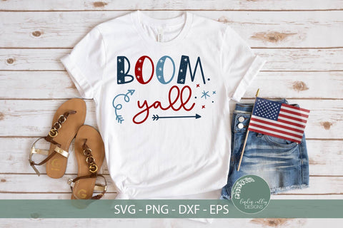 Boom Y'all SVG-Fourth Of July SVG-Patriotic SVG SVG Linden Valley Designs 