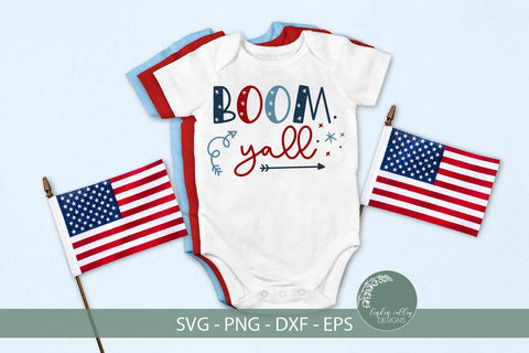 Boom Y'all SVG-Fourth Of July SVG-Patriotic SVG SVG Linden Valley Designs 