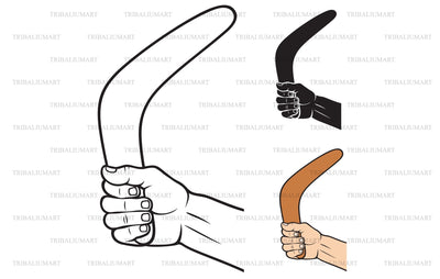 Boomerang in hand SVG TribaliumArtSF 