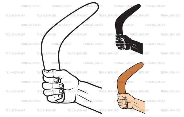 Boomerang in hand SVG TribaliumArtSF 
