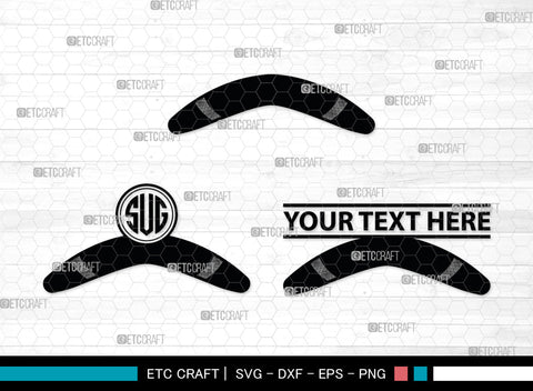 Boomerang Monogram, Boomerang Silhouette, Plotter Boomerang Svg, Boomerang SVG, Game Svg, Sport Svg, Returning Boomerang, SB000 SVG ETC Craft 