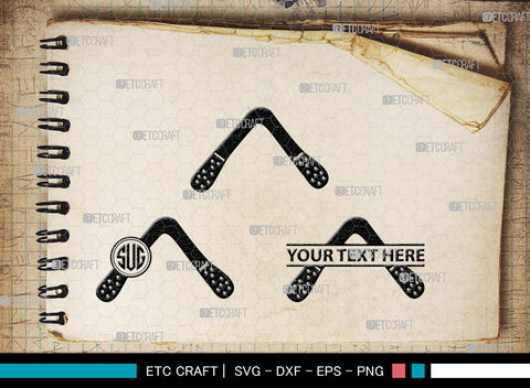 Boomerang Monogram, Boomerang Silhouette, Plotter Boomerang Svg, Boomerang SVG, Game Svg, Sport Svg, Returning Boomerang, SB00016 SVG ETC Craft 