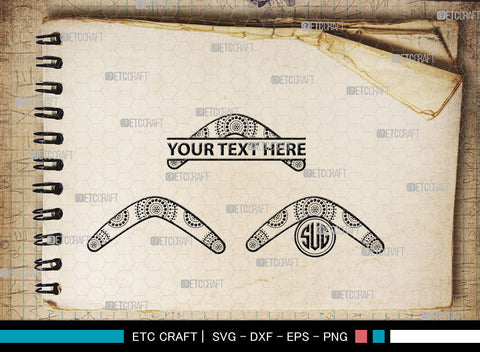 Boomerang Monogram, Boomerang Silhouette, Plotter Boomerang Svg, Boomerang SVG, Game Svg, Sport Svg, Returning Boomerang, SB00016 SVG ETC Craft 