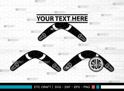 Boomerang Monogram, Boomerang Silhouette, Plotter Boomerang Svg, Boomerang SVG, Game Svg, Sport Svg, Returning Boomerang, SB00016 SVG ETC Craft 