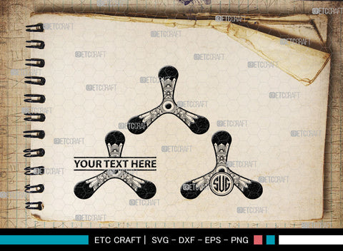 Boomerang Monogram, Boomerang Silhouette, Plotter Boomerang Svg, Boomerang SVG, Game Svg, Sport Svg, Returning Boomerang, SB00016 SVG ETC Craft 