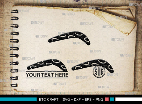 Boomerang Monogram, Boomerang Silhouette, Plotter Boomerang Svg, Boomerang SVG, Game Svg, Sport Svg, Returning Boomerang, SB00016 SVG ETC Craft 