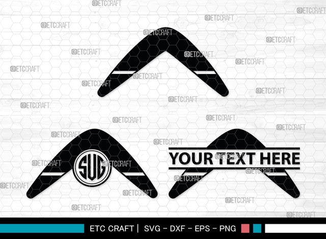 Boomerang Monogram, Boomerang Silhouette, Plotter Boomerang Svg, Boomerang SVG, Game Svg, Sport Svg, Returning Boomerang, SB00016 SVG ETC Craft 