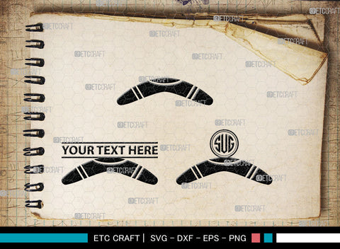 Boomerang Monogram, Boomerang Silhouette, Plotter Boomerang Svg, Boomerang SVG, Game Svg, Sport Svg, Returning Boomerang, SB00016 SVG ETC Craft 